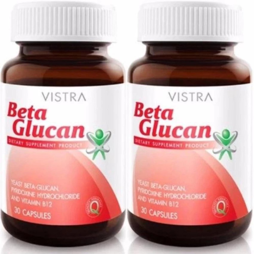 VISTRA Beta Glucan (30 แคปซูล) วิสทร้า เบต้า-กลูแคน x ( 2 ขวด)