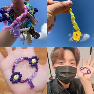 BTS KPOP Hobi สร้อยข้อมือแฮนด์เมด เหมือน INSPIRED สร้อยข้อมือลูกปัดแฮนด์เมด J-HOPE VLIVE hobi inspiration bracelet สร้อยข้อมือยางยืด