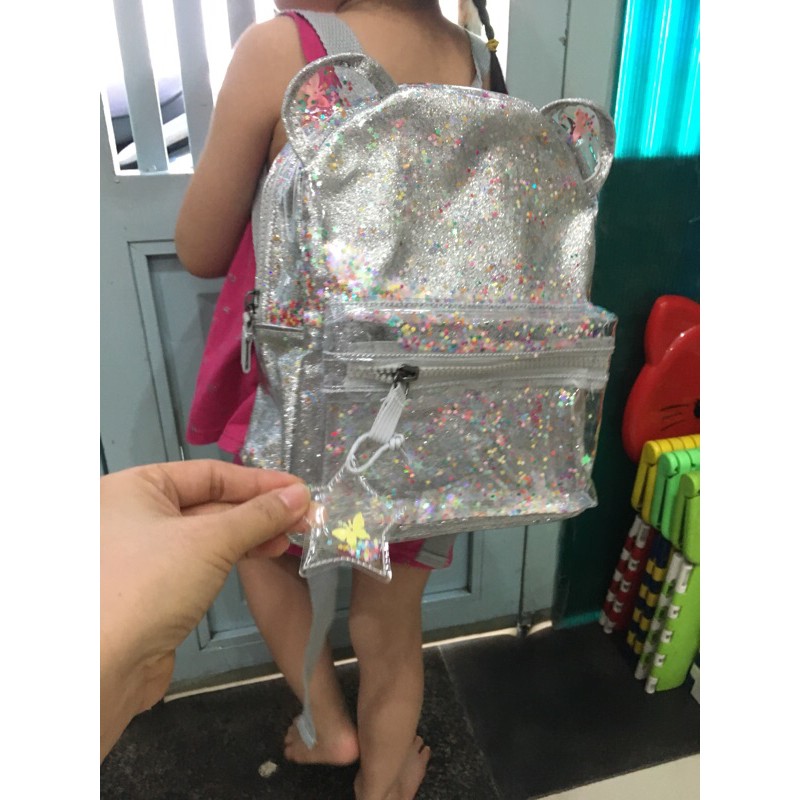 Zara kid Children Backpack สีเงิน สุดสวย