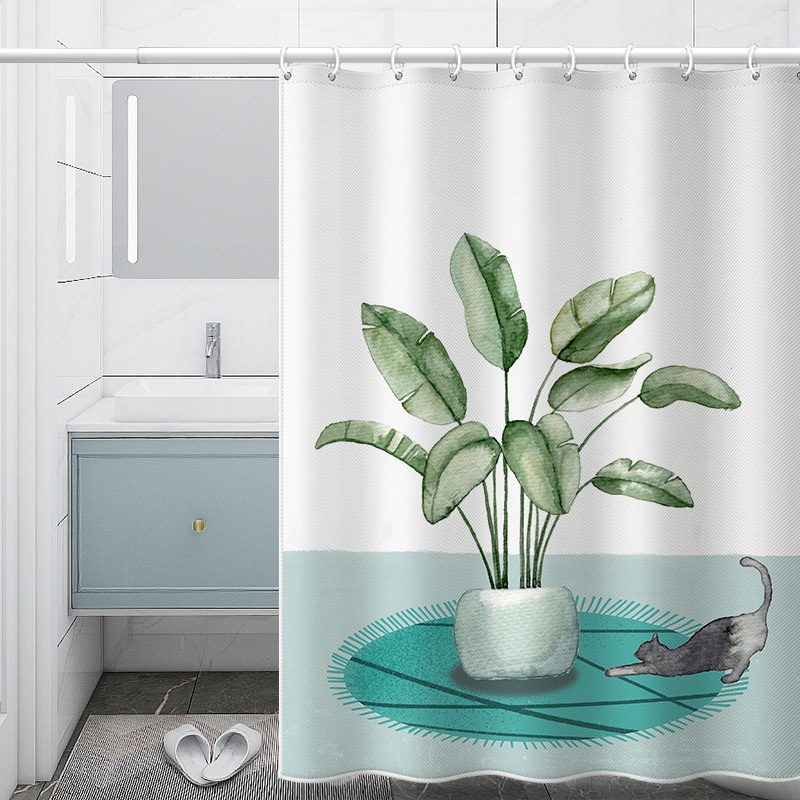 แนะนำ ผ้าม่าน ผ้าม่านอาบน้ำ โพลีเอสเตอร์ กระบองเพชร นกกระเรียน ลายกระต่าย ห้องอาบน้ำ ม่านแขวนกันน้ำ ตกแต่ง ผ้าม่านป้องกันเชื้อรา ราคาพิเศษ มีเก็บเงินปลายทาง