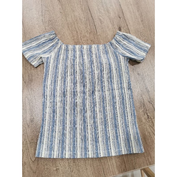 เสื้อปาดไหล่ลายทางXACT