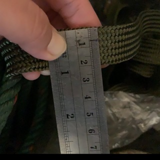 เชือกแบน เชือกมัดของ แบบแบ่งขายเป็นเมตร เมตรละ10บาท(สีเขียวเข้ม)