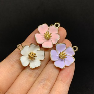 จี้ดอกพีช มี 5 สี จี้ดอกไม้ จี้สีน่ารัก