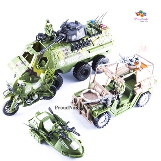 ProudNada Toys ของเล่นเด็ก รถหุ้มเกราะ รถจี๊ปทหาร SD MILITARY SET ARMY