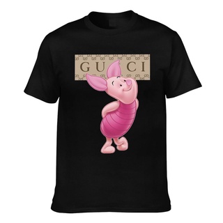 ผ้าฝ้ายคอกลมเสื้อยืด ผ้าฝ้าย พิมพ์ลาย Piglet สําหรับผู้ชายfrom S-4XL