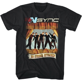 เสื้อยืด พิมพ์ลายอัลบั้มเพลง Nsync No Strings 90S สําหรับผู้ชาย