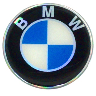 ราคาต่อ 2 ดวง สติกเกอร์ BMW บีเอ็มดับเบิ้ลยู สติกเกอร์เรซิน sticker rasin ขนาด 35 / 45 / 50 / 60 / 63 / 64 / 70 มิล