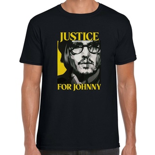 เสื้อยืด ผ้าฝ้าย พิมพ์ลาย Johnny Depp Justice For Johnny สุดฮา เหมาะกับของขวัญวันเกิด สําหรับผู้ชาย และผู้หญิง