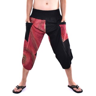 กางเกงซามูไร เอวยางยืด Samurai pants elastic waist (Unisex)