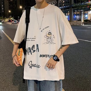 เสื้อยืดลําลอง แขนสั้น คอกลม พิมพ์ลายตัวอักษร ทรงหลวม ขนาดใหญ่ สไตล์ฮิปฮอป สตรีท สําหรับผู้ชาย และผู้หญิง【M-8XL】