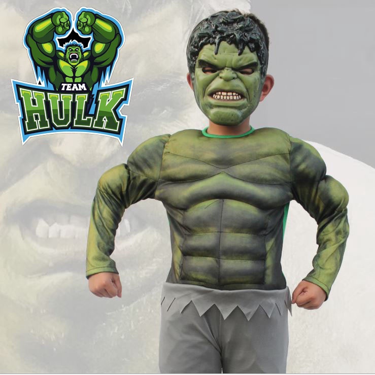 ชุด(กล้ามโต) ฮีโร่เด็ก งานเต็มตัว พร้อมหน้ากาก The hulk Spiderman (รวมซุปเปอร์ฮีโร่) - รูปที่ 2