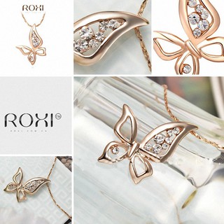 ﻿ROXI สร้อยคอ สวยงามด้วยจี้ผีเสื้อ รุ่น: 2030202390  เพิ่มความเก๋ด้วยประดับด้วยคริสตัล