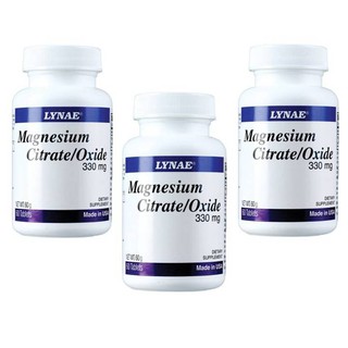 LYNAE Magnesium Citrate/Oxide 330 mg Vitamin USA ไลเน่  30 เม็ด (3 ขวด)