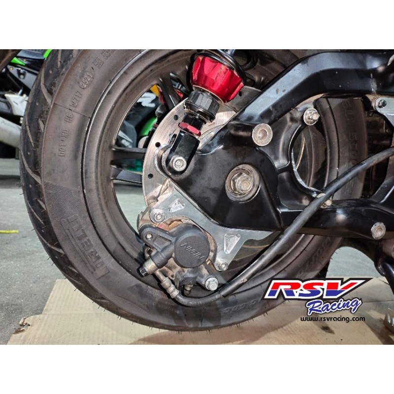 ขาปั๊มหลังForz-350ปั๊มเดิมจานเดิมห้อยล่าง สีดำ
