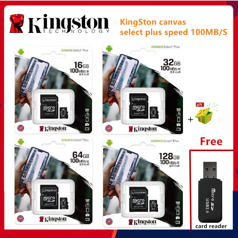 Kingston Memory Card 16GB/32GB/64GB/128GB/256GB sd card Class10 100MB/s Micro SD