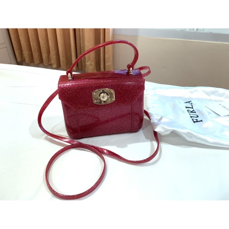 furla candy mini สีแดงเลือดหมู #furla #furlacandymini #กระเป๋า