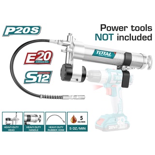 TOTAL ชุดต่อกระบอกอัดจารบี รุ่นTGULI2001 พร้อมสายอ่อน 18นิ้ว Grease Gun Attachment