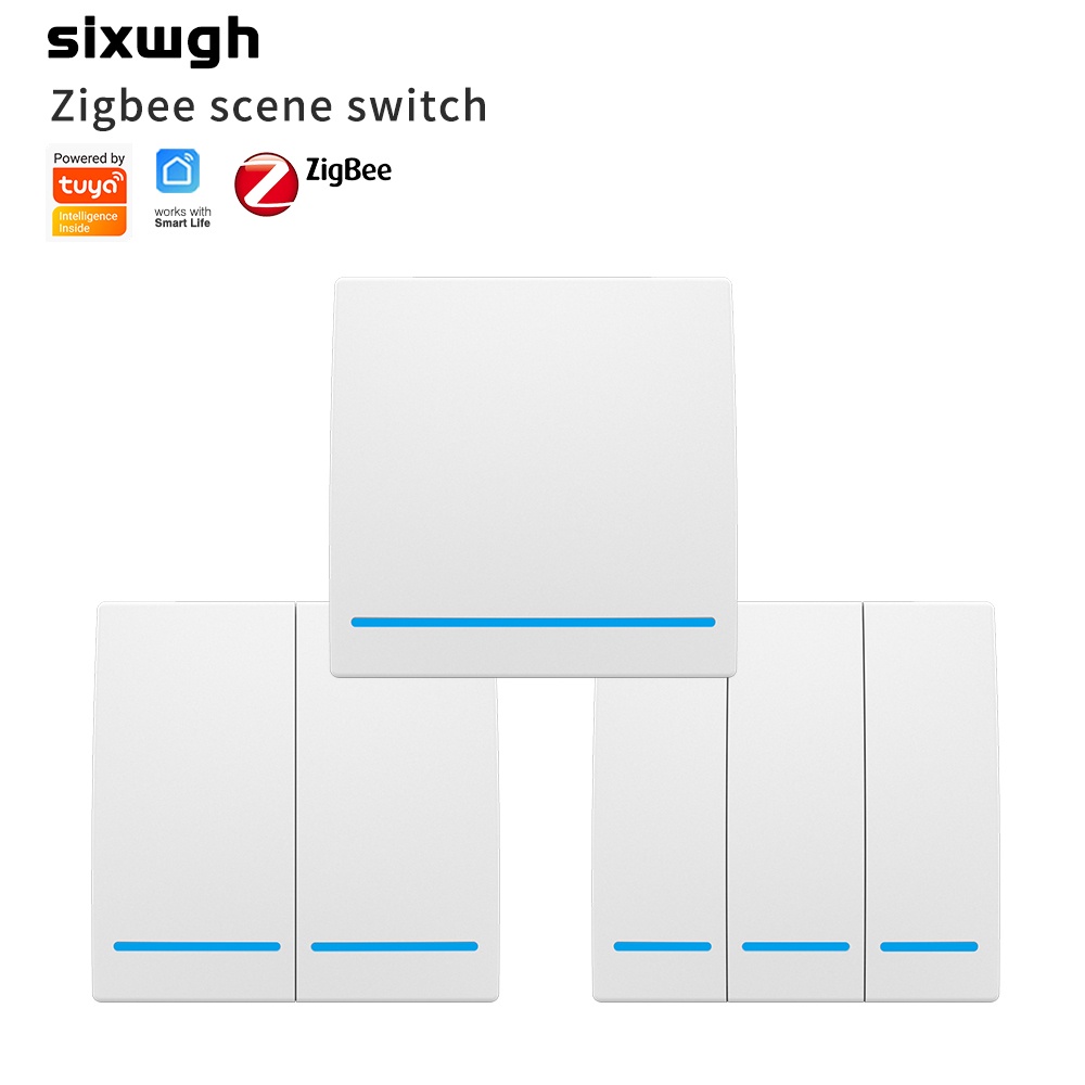 Tuya Zigbee3.0 สมาร์ทสวิตช์ฉากสวิตช์สวิตช์ไร้สายทํางานร่วมกับ Tuya zigbee เกตเวย์ฮับ