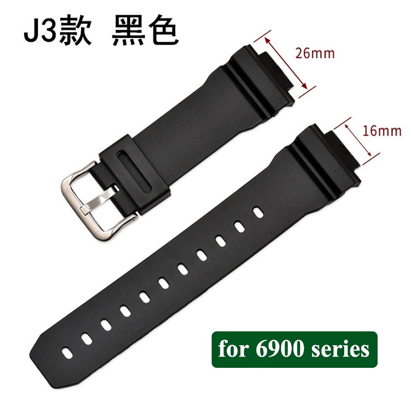 สายนาฬิกาข้อมือเรซิ่น กันน้ํา 16 มม. สําหรับ Casio G-shock DW-5600 6900 9052 Series