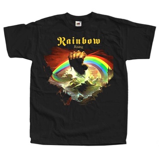 Bn3d9we23 เสื้อยืด ผ้าฝ้าย พิมพ์ลาย Ritchie Blackmore Band สีรุ้ง สําหรับผู้ชาย VVB32EW10872