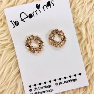 JB_Earrings ต่างหูแฟชั่น เพชร Diamond earrings