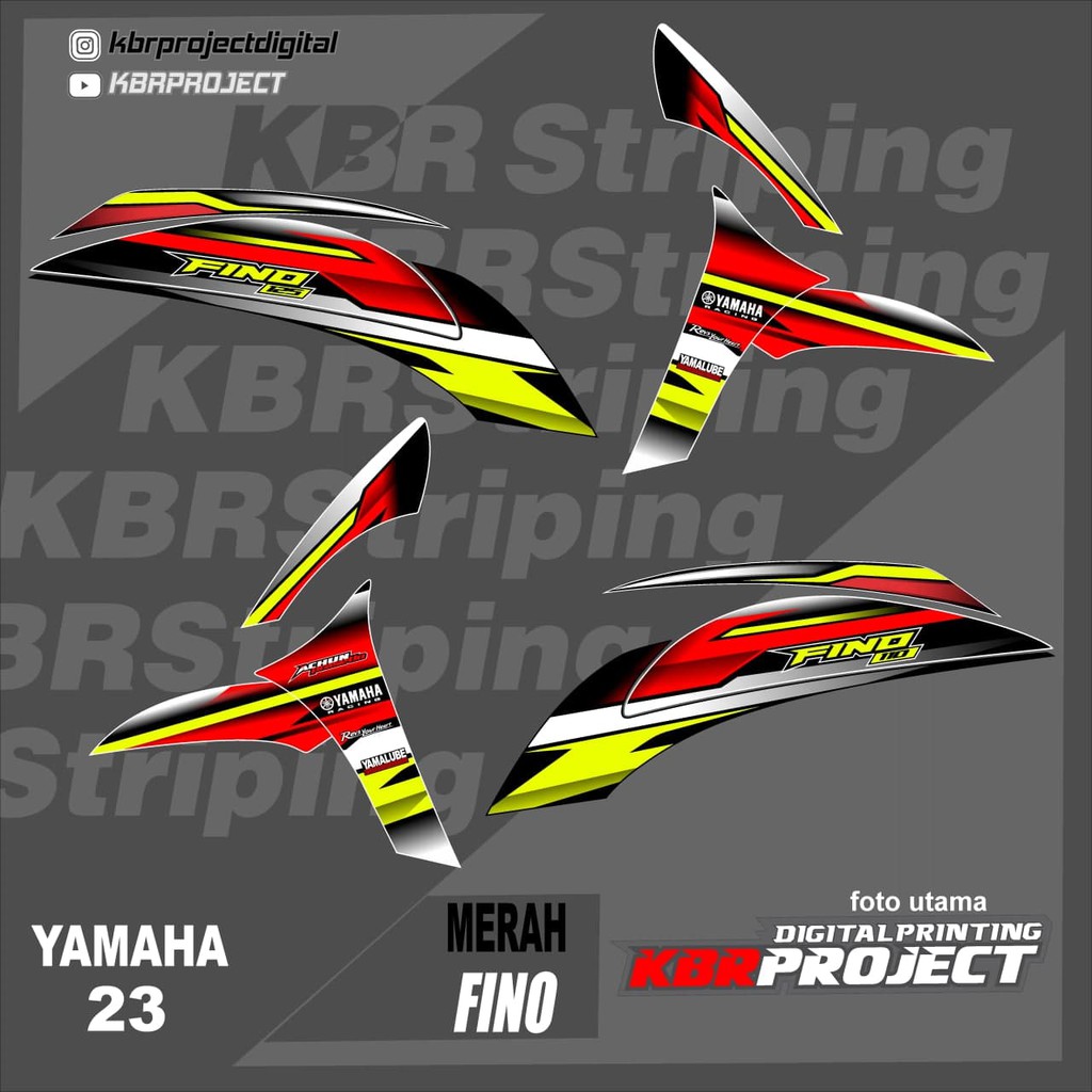 สติ๊กเกอร์ติดมอเตอร์ไซค์ - Fino striping - มอเตอร์ไซค์yamaha - มอเตอร์ไซค์ - Fino - สติ๊กเกอร์วาริat
