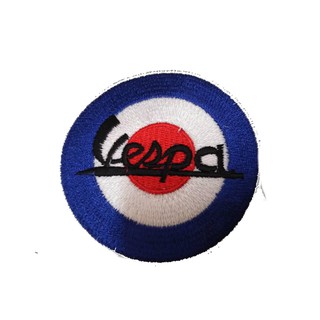 [รีด/เย็บติดเสื้อได้] Vespa ป้ายติดเสื้อ logo Embroidered Sew Iron On Patches Badge