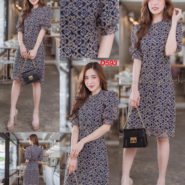 เดรสลูกไม้แขนตุ๊กตา ป้าย Elgrand