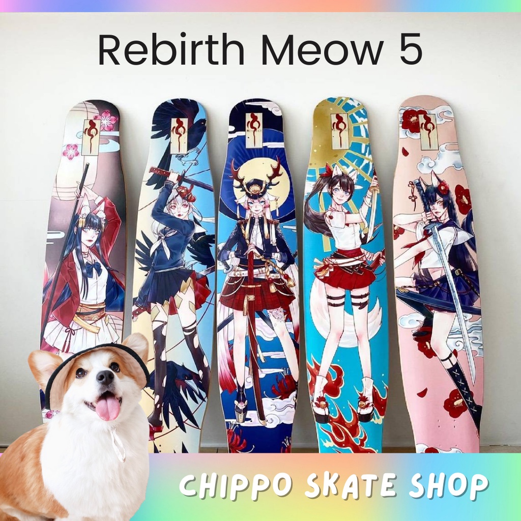 🔥ลองบอร์ด Rebirth Longboard Meow 5 พร้อมส่ง ประกอบฟรี Longboard Rebirth Meow 5 Dancing Freestyle รีเ