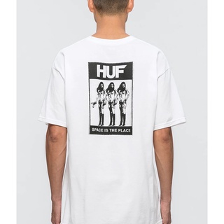 เสื้อยืดผ้าฝ้าย แขนสั้น พิมพ์ลาย HUF SPACE เป็นสถานที่