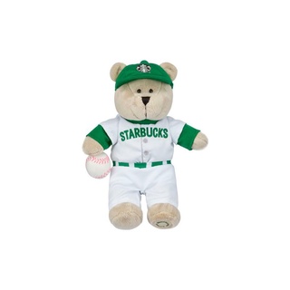 [ พร้อมส่ง ] ตุ๊กตาหมีสตาร์บัคส์ เกาหลี Starbucks korea baseball bearista ของแท้ 100%