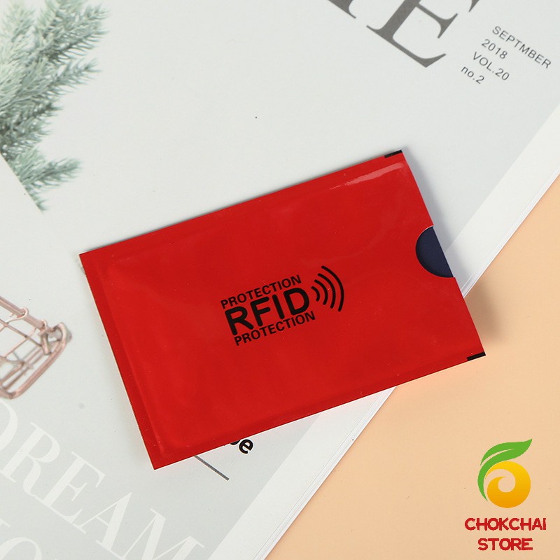 Chok ซองอลูมิเนียมใส่บัตรเครดิต กันขโมยข้อมูล RFID กันขโมย ปลอกการ์ดฟอยล์ bank card case