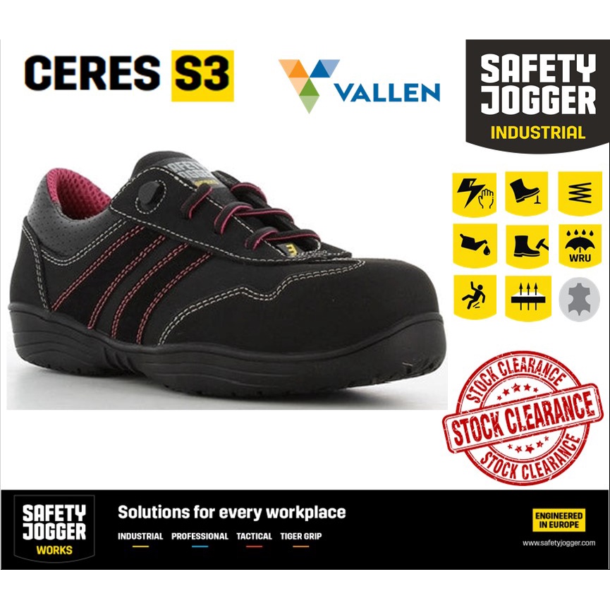 SAFETY JOGGER "CERES" เซเรส เป็นรองเท้าเซฟตี้หุ้มส้น สำหรับคุณผู้หญิง หัวคอมโพสิท พร้อมส่ง