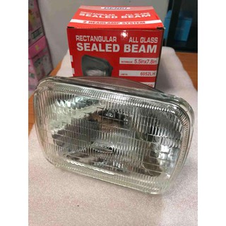 ดวงไฟหน้า Sealed Beam 12V 3ขา 65/55W เหลี่ยมใหญ่ (5.5”x7.8”).