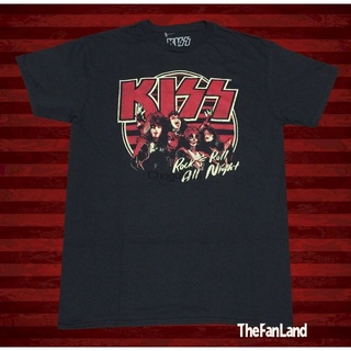 ใหม่ Kiss Band Rock Roll All Night 1975 เสื้อยืดลําลอง แขนสั้น สีดํา ของขวัญวันพ่อ สไตล์วินเทจ สําหรับผู้ชายสามารถปรับแต