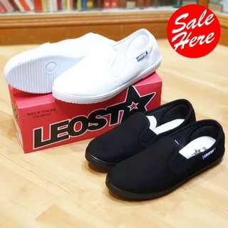 รองเท้า Leostar ทรงบัดดี้ สีดำ สีขาว กังฟู 36-41