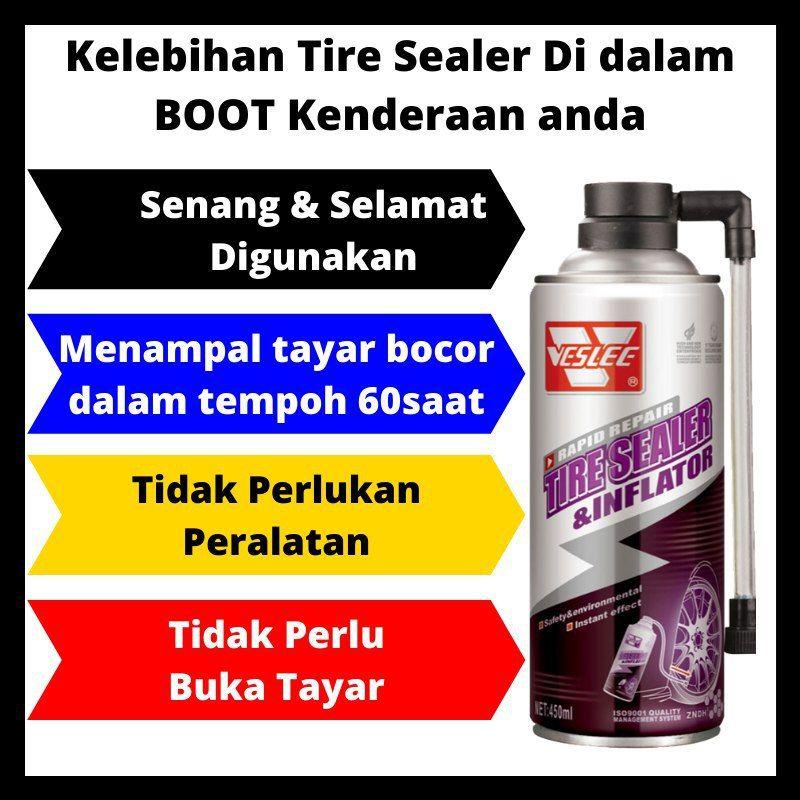 Alat Kecemasan Tampal Tayar Pump Tayar Bocor Emergency Tyre Weld Puncture Repair Pump Tyre 450ML.