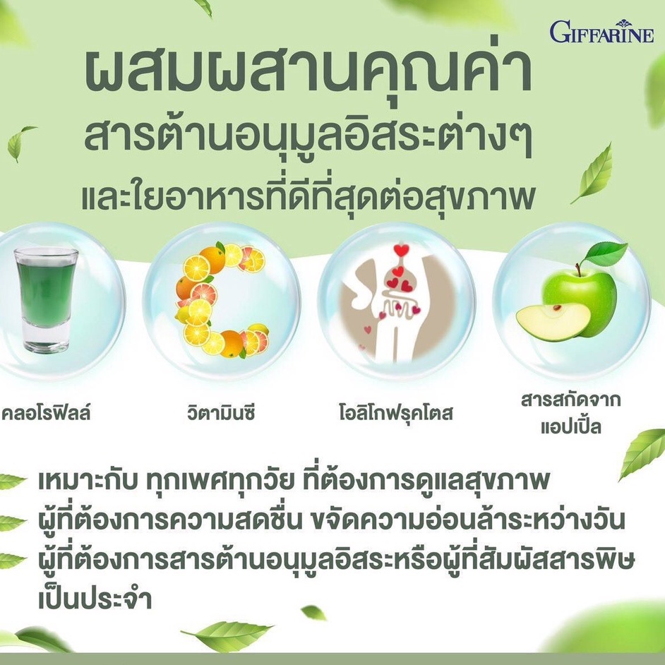 Chlorophyll CO detox คลอโรฟิลล์กิฟฟารีน คอโรฟิว คอลลาฟิว ดีท็อก ดีท้อก