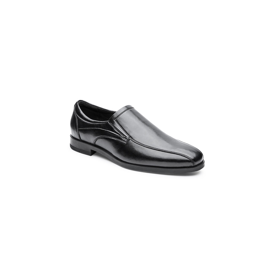 DAPPER รองเท้าทำงาน GEL-Tech Microfiber Plain-Toe Loafers สีดำ ...