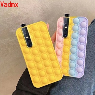 Relive Stress Phone Case For Vivo Y19 Y11 Y12 Y13 Y15 Y17 Y93 Y91C Y85 V9 V5 Lite V5S Y70S Y51S Y73S Cover Pop Fidget Toys Push It Bubble Soft Silicone Case