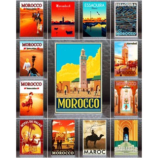 แม่เหล็กติดตู้เย็น กรอบ อะครีลิค โมรอคโค 2×3 นิ้ว Acrylic Fridge Magnet Morocco A2 ของฝาก ของที่ระลึก Souvenir 2x3"