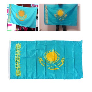 90 x 150 ซม. kazakhstan ธงแบนเนอร์แขวนตกแต่งบ้าน