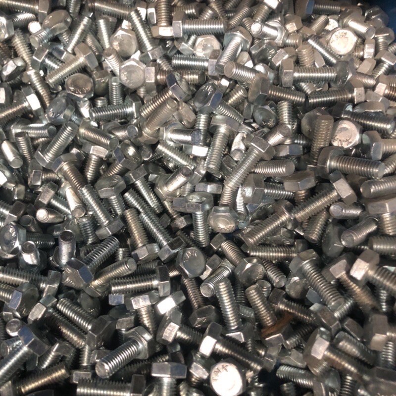 สกรูหัวเหลี่ยม ชุบซิงค์ 1/4” 5/16” 3/8” 1/2” ยาว 1” **จำหน่ายเป็นกิโล**