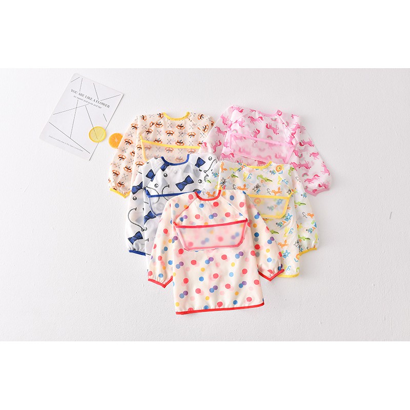 พร้อมส่ง Dokis/Moimoln เสื้อกันเปื้อนกันน้ำ เสื้อกันเปื้อนเด็ก คุณภาพดี ชุดที่ 4