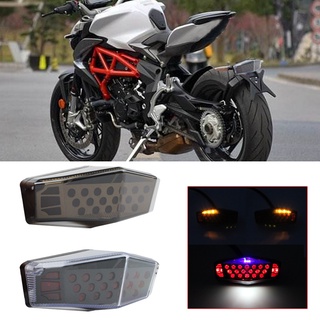 Universal DC 12V Motorcycle ATV LED Rear Tail Brake Stop Indicator Signal Lamp Turn Signal Light Retro License Plate Lig