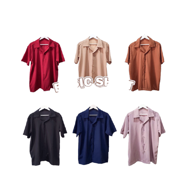 ใส่ UNJUN29 ลด 20% l เสื้อเชิ้ตเกาหลี เชิ้ตแขนสั้น สีพื้น ชาย / หญิง เสื้อเชิ้ตสไตล์เกาหลี