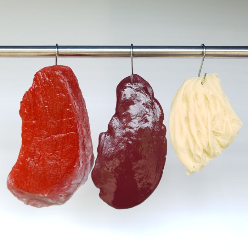 เนื้อวัวสด ปลอม เรซิ่น แบบA กว้าง 14 ยาว 32 หนา 7.5 cm  ชิ้นละ 1,070 บาท - รูปที่ 2