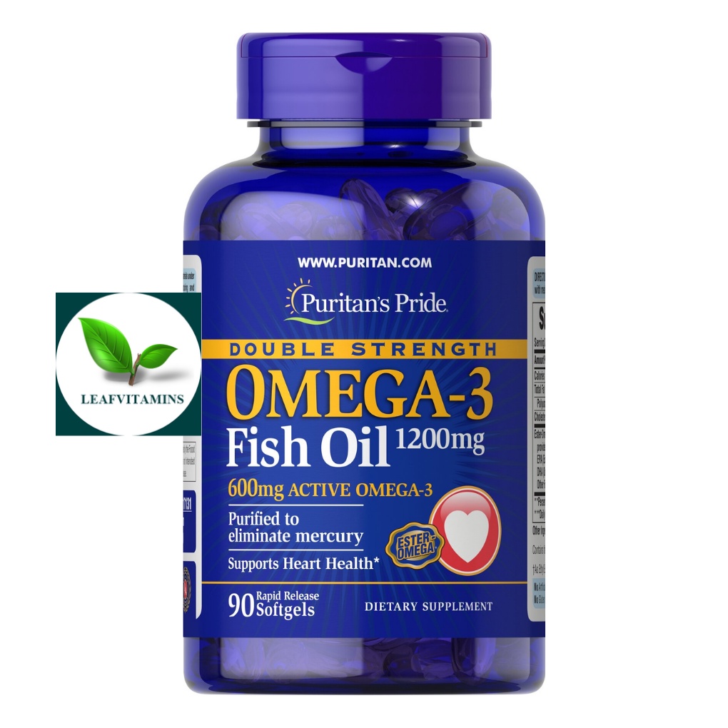 Puritan's Pride Double Strength Omega-3 Fish Oil 1200 mg / 90 Softgels