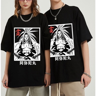 เสื้อยืด พิมพ์ลายการ์ตูนอนิเมะ Shaman King Yoh Asakura Amidamaru Harajuku 90s สําหรับผู้ชาย ผู้หญิงสามารถปรับแต่งได้