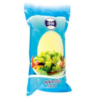 ยอดนิยม!! สุขุม สลัดครีม ขนาด 1กิโลกรัมต่อถุง  Salad Cream 1Kg/each จัดส่งเร็ว🚛💨